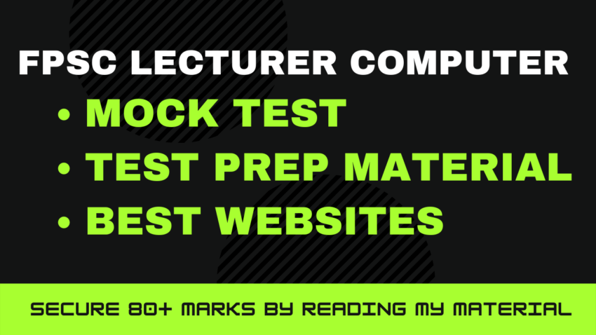 FPSC lecturer Computer Test Preparation Material